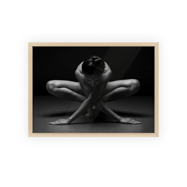 Yoga Pose - Print with Wooden Frame
