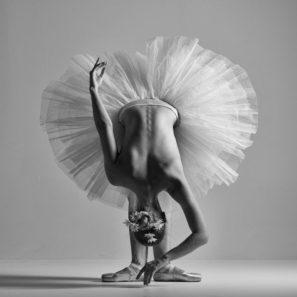 ballerina print tutu b&w dance