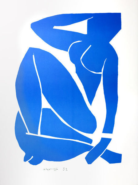 Henri Matisse nude lithographNu Bleu III (Blue Nude III), 2007 by Henri Matisse (French, 1869–1954)  Lithograph, size 79 × 58 cm | 31 1/10 × 22 4/5 in Edition of 200 This work is part of a limited edition set.  Color lithograph after the work by Henri Matisse. This lithograph was printed and published in 2007 in our Art-Lithography's workshop in Paris using 100% cotton 300 g/m² BFK Rives paper to celebrate the 60th anniversary of the original 1947 Jazz book of which our portfolio is the facsimile. 